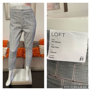 ❣️🆕LOFT Plaid High Rise The Skinny Jeans❣️